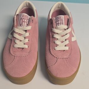 Vans Pink and White Athletic Shoes